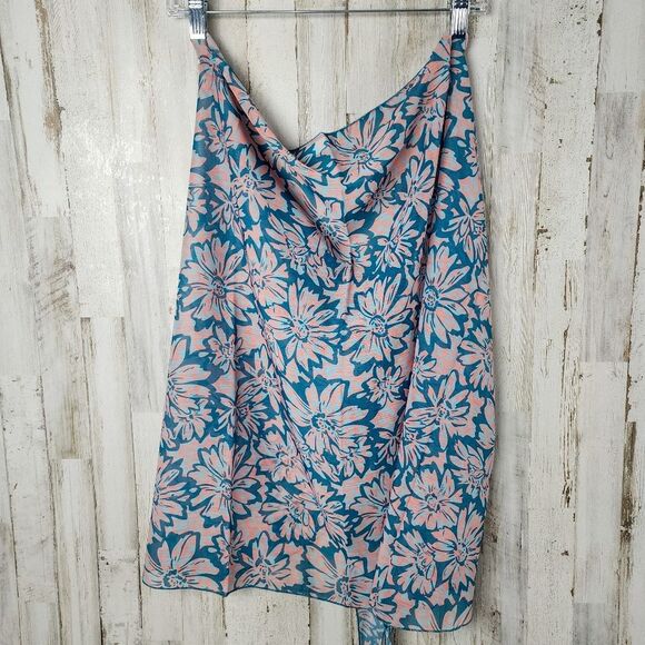 Milkfeel Floral Sarong Swimsuit Coverup Blue Pink Size OS - Picture 4 of 8